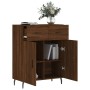 Aparador de madera de ingeniería marrón roble 69,5x34x90 cm de , Aparadores - Ref: Foro24-828003, Precio: 116,95 €, Descuento: %