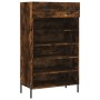 Zapatero madera de ingeniería roble ahumado 60x35x105 cm de , Armarios y almacenamiento - Ref: Foro24-829625, Precio: 80,38 €...