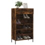 Zapatero madera de ingeniería roble ahumado 60x35x105 cm de , Armarios y almacenamiento - Ref: Foro24-829625, Precio: 80,38 €...