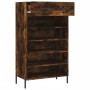 Zapatero madera de ingeniería roble ahumado 60x35x105 cm de , Armarios y almacenamiento - Ref: Foro24-829625, Precio: 80,38 €...