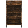 Zapatero madera de ingeniería roble ahumado 60x35x105 cm de , Armarios y almacenamiento - Ref: Foro24-829625, Precio: 80,38 €...