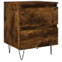 Mesita de noche madera de ingeniería roble ahumado 40x35x50 cm de , Mesitas de noche - Ref: Foro24-826886, Precio: 43,57 €, D...