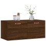 Armario de pared madera ingeniería marrón roble 80x36,5x35 cm de , Taquillas y armarios de almacenamiento - Ref: Foro24-83005...