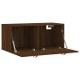 Armario de pared madera ingeniería marrón roble 80x36,5x35 cm de , Taquillas y armarios de almacenamiento - Ref: Foro24-83005...
