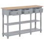 Mesa consola de MDF gris 120x30x76 cm de , Mesas auxiliares - Ref: Foro24-280017, Precio: 153,27 €, Descuento: %