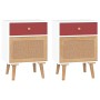 Mesitas de noche 2 uds madera contrachapada blanco 40x30x55 cm de , Mesitas de noche - Ref: Foro24-352143, Precio: 94,16 €, D...