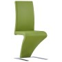 Sillas de comedor forma de zigzag 2 uds cuero sintético verde de , Sillas de comedor - Ref: Foro24-281898, Precio: 226,98 €, ...