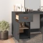 Armario de escritorio madera maciza de pino gris 40x50x75 cm de , Taquillas y armarios de almacenamiento - Ref: Foro24-820099...