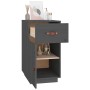 Armario de escritorio madera maciza de pino gris 40x50x75 cm de , Taquillas y armarios de almacenamiento - Ref: Foro24-820099...