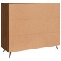 Aparador de madera de ingeniería marrón roble 90x34x80 cm de , Aparadores - Ref: Foro24-828083, Precio: 84,35 €, Descuento: %