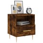 Mesita de noche madera ingeniería roble ahumado 40x35x47,5 cm de , Mesitas de noche - Ref: Foro24-827414, Precio: 41,85 €, De...