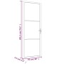 Puerta interior vidrio EGS y aluminio blanco 76x201,5 cm de , Puertas para el hogar - Ref: Foro24-350584, Precio: 194,50 €, D...