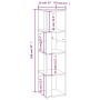 Mueble de esquina madera ingeniería gris hormigón 33x33x132 cm de , Taquillas y armarios de almacenamiento - Ref: Foro24-8090...