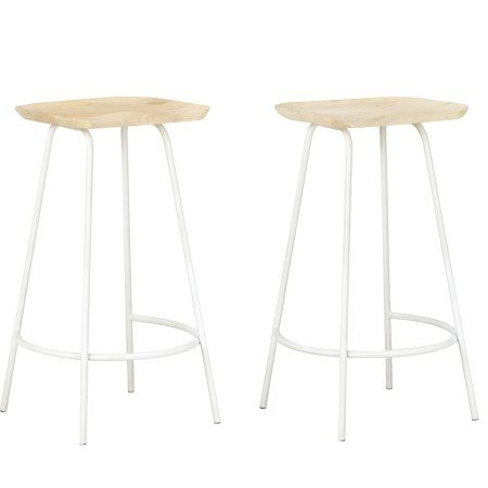 Taburetes de cocina 2 unidades madera maciza de mango de , Taburetes de cocina - Ref: Foro24-320649, Precio: 174,83 €, Descue...