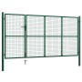 Puerta de jardín de acero verde 350x150 cm de , Puertas de jardín - Ref: Foro24-144307, Precio: 530,31 €, Descuento: %