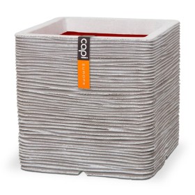Capi Maceta cuadrada Nature Rib marfil 50x50 cm de , Maceteros y jardineras - Ref: Foro24-429056, Precio: 152,68 €, Descuento: %