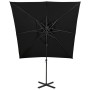 Sombrilla jardín voladiza con cubierta doble negro 250x250 cm de , Sombrillas - Ref: Foro24-312356, Precio: 240,73 €, Descuen...