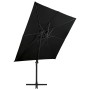 Sombrilla jardín voladiza con cubierta doble negro 250x250 cm de , Sombrillas - Ref: Foro24-312356, Precio: 240,73 €, Descuen...