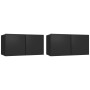 Muebles de salón colgantes 2 unidades negro 60x30x30 cm de , Muebles TV - Ref: Foro24-804512, Precio: 75,30 €, Descuento: %
