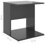 Mesa auxiliar madera contrachapada gris brillante 45x45x48 cm de , Mesas auxiliares - Ref: Foro24-806812, Precio: 32,57 €, De...