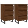 Mesitas noche 2 uds madera ingeniería marrón roble 40x35x69 cm de , Mesitas de noche - Ref: Foro24-826955, Precio: 79,29 €, D...
