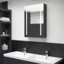 Armario de baño con espejo LED negro brillante 50x13x70 cm de vidaXL, Tocadores de baño - Ref: Foro24-326496, Precio: 117,77 ...