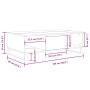 Mesa de centro madera de ingeniería blanco brillo 104x60x35 cm de , Mesas de centro - Ref: Foro24-827094, Precio: 123,83 €, D...