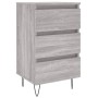 Mesita de noche madera de ingeniería gris Sonoma 40x35x69 cm de , Mesitas de noche - Ref: Foro24-826936, Precio: 55,31 €, Des...