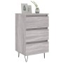 Mesita de noche madera de ingeniería gris Sonoma 40x35x69 cm de , Mesitas de noche - Ref: Foro24-826936, Precio: 55,31 €, Des...