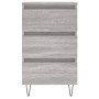 Mesita de noche madera de ingeniería gris Sonoma 40x35x69 cm de , Mesitas de noche - Ref: Foro24-826936, Precio: 55,31 €, Des...