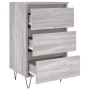 Mesita de noche madera de ingeniería gris Sonoma 40x35x69 cm de , Mesitas de noche - Ref: Foro24-826936, Precio: 55,31 €, Des...