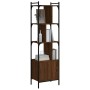Estantería con puerta madera marrón roble 44,5x30x154,5 cm de , Librerías y estanterías - Ref: Foro24-833357, Precio: 71,39 €...