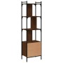 Estantería con puerta madera marrón roble 44,5x30x154,5 cm de , Librerías y estanterías - Ref: Foro24-833357, Precio: 71,39 €...