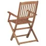 Sillas de jardín plegables 4 uds y cojines madera maciza acacia de vidaXL, Sillas de jardín - Ref: Foro24-3064636, Precio: 19...