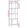Estantería con puerta madera marrón roble 44,5x30x154,5 cm de , Librerías y estanterías - Ref: Foro24-833357, Precio: 71,39 €...