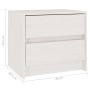 Mesitas de noche 2 uds madera maciza pino blanco 40x30,5x35,5cm de , Mesitas de noche - Ref: Foro24-808076, Precio: 86,33 €, ...
