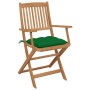 Sillas de jardín plegables 2 uds y cojines madera maciza acacia de vidaXL, Sillas de jardín - Ref: Foro24-3064610, Precio: 17...
