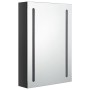 Armario de baño con espejo LED negro brillante 50x13x70 cm de vidaXL, Tocadores de baño - Ref: Foro24-326496, Precio: 117,77 ...