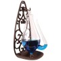 Esschert Design Barómetro de cristal con soporte de hierro 0,5 L TH31 de , Previsiones y estaciones meteorológicas - Ref: For...