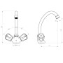 SCHÜTTE Grifo mezclador bimando para lavabo SAVINO cromado de , Grifos - Ref: Foro24-438687, Precio: 44,01 €, Descuento: %