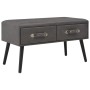Mesa de centro de cuero sintético gris 80x40x46 cm en Mesas de centro | Comprar online en Foru.es