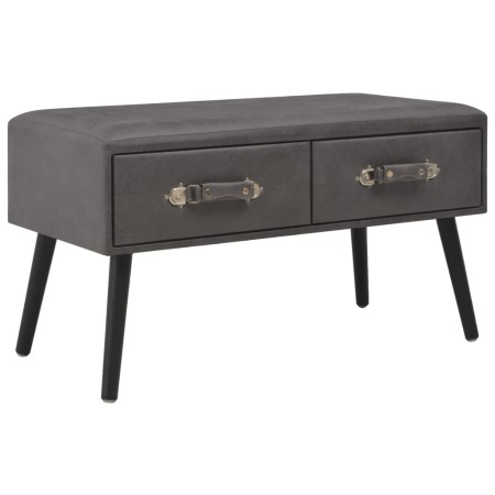 Mesa de centro de cuero sintético gris 80x40x46 cm en Mesas de centro | Comprar online en Foru.es