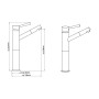 SCHÜTTE Grifo mezclador de lavabo alto CORNWALL cromado 196 mm de , Grifos - Ref: Foro24-429359, Precio: 88,10 €, Descuento: %
