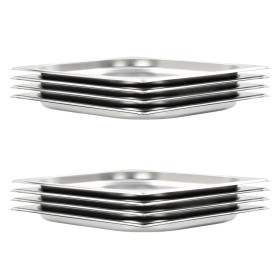 Bandejas Gastronorm 8 unidades GN 1/2 20 mm acero inoxidable de , Cubetas para mesas de vapor - Ref: Foro24-50885, Precio: 37...