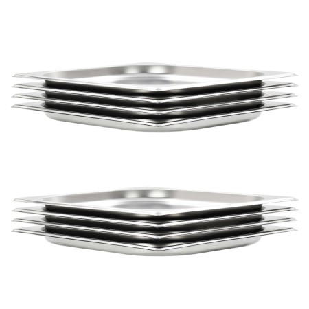 Bandejas Gastronorm 8 unidades GN 1/2 20 mm acero inoxidable de , Cubetas para mesas de vapor - Ref: Foro24-50885, Precio: 37...