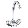 SCHÜTTE Grifo mezclador fregadero bimando PERUZZI baja presión cromo de , Grifos - Ref: Foro24-438728, Precio: 45,82 €, Descu...