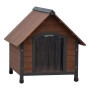 @Pet Casa de perros solapas de plástico Rustique marrón 102x82x87 cm de , Casetas para perros - Ref: Foro24-441161, Precio: 2...