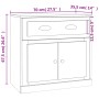 Aparador de madera contrachapada negro 70x35,5x67,5 cm de , Aparadores - Ref: Foro24-816425, Precio: 94,72 €, Descuento: %
