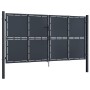 Puerta de jardín de acero gris antracita 300x175 cm de , Puertas de jardín - Ref: Foro24-144527, Precio: 600,45 €, Descuento: %