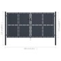Puerta de jardín de acero gris antracita 300x175 cm de , Puertas de jardín - Ref: Foro24-144527, Precio: 600,45 €, Descuento: %